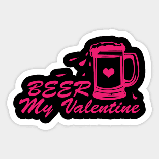 Beer My Valentine Sticker